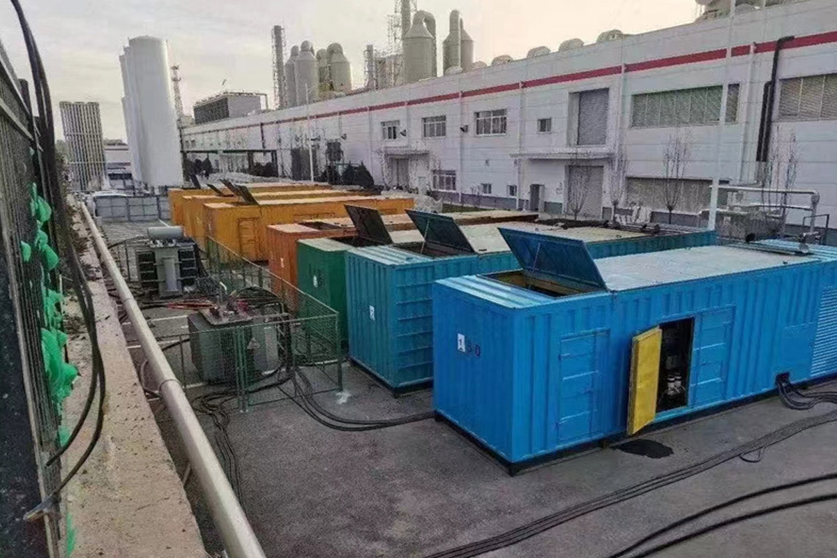 尖草坪发电机租赁施工现场